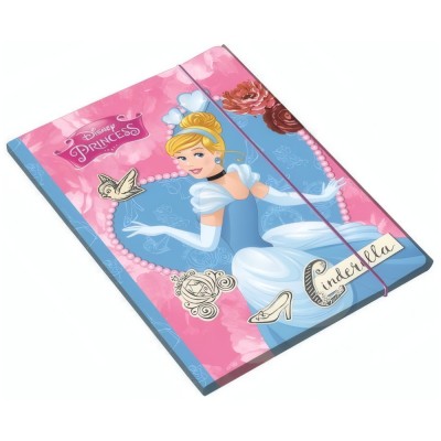 Cartellina 3 Lembi Con Elastico Disney Princess Cinderella