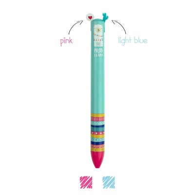 Penna A Sfera A Due Colori Click&Clack Llama - Legami