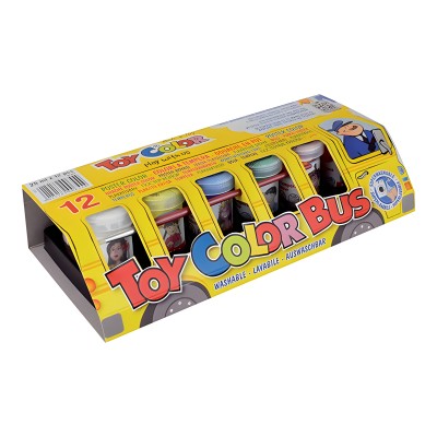 Tempera Toy Color Bus 12 Vasetti Tempere Da 25ml Assortite