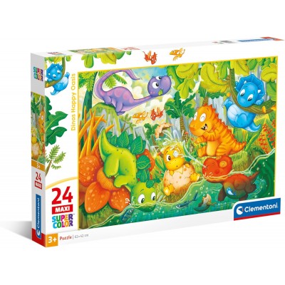 Puzzle Dinos Happy Oasis 24 Pezzi – Clementoni